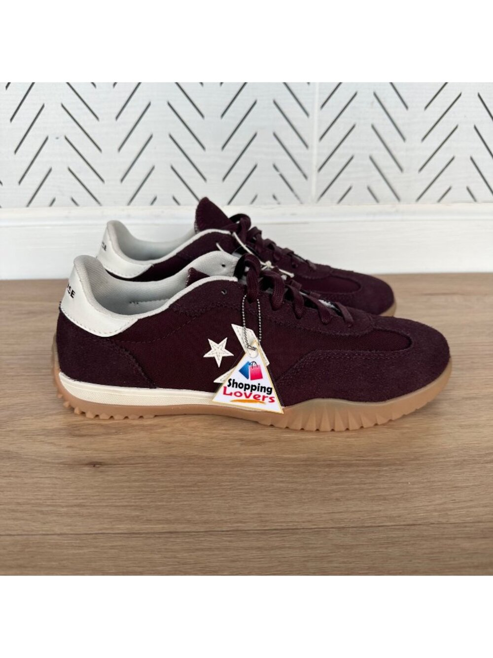 Converse Run Star Trainer Ox Men Casual Shoes 5.5 Suede Burgundy Sneaker A13360C
